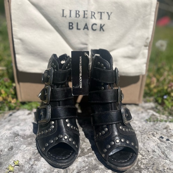 Liberty Black Kinney Heeled Sandal - Picture 2 of 6